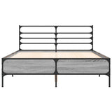 Bed frame without mattress sonoma gray 120x200 cm