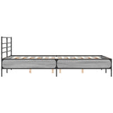 Cadre de lit sans matelas sonoma gris 120x200 cm