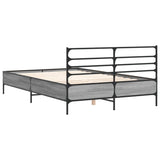 Cadre de lit sans matelas sonoma gris 120x200 cm