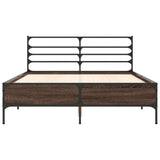 Cadre de lit sans matelas chêne marron 120x200 cm