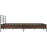 Cadre de lit sans matelas chêne marron 120x200 cm