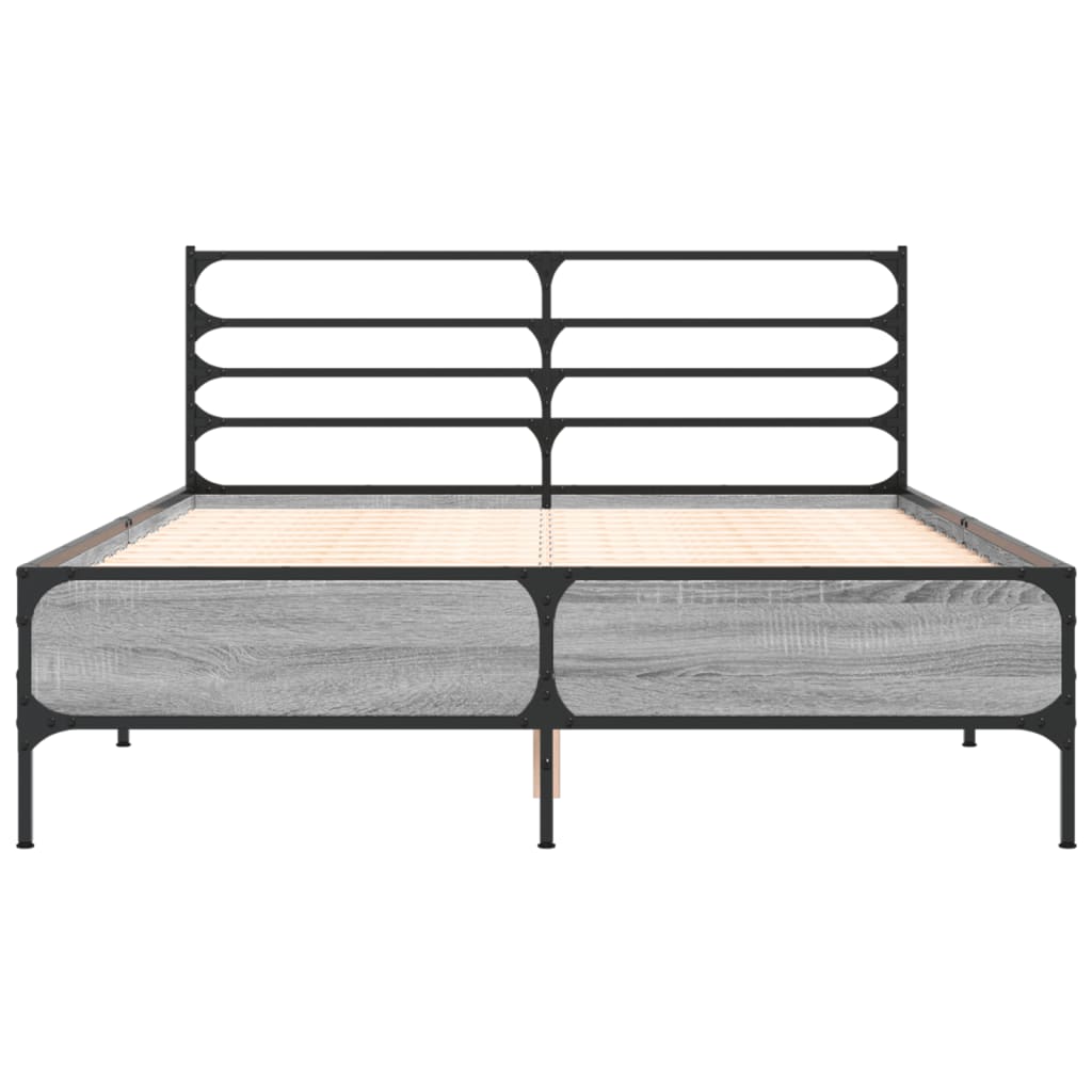 Cadre de lit sans matelas sonoma gris 140x200 cm