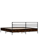 Cadre de lit sans matelas chêne marron 140x200 cm