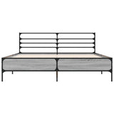 Cadre de lit sans matelas sonoma gris 150x200 cm