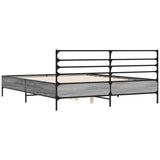 Cadre de lit sans matelas sonoma gris 160x200 cm