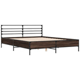 Cadre de lit sans matelas chêne marron 160x200 cm