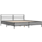 Cadre de lit sans matelas sonoma gris 180x200 cm