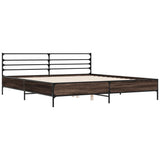 Cadre de lit sans matelas chêne marron 180x200 cm