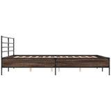 Cadre de lit sans matelas chêne marron 180x200 cm