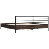 Cadre de lit sans matelas chêne marron 180x200 cm