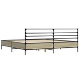 Bed frame without mattress sonoma oak 200x200 cm