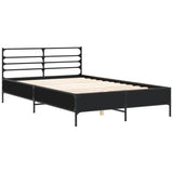 Cadre de lit sans matelas noir 120x190 cm