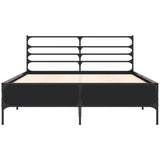 Cadre de lit sans matelas noir 120x190 cm