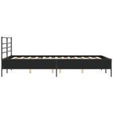 Cadre de lit sans matelas noir 120x190 cm