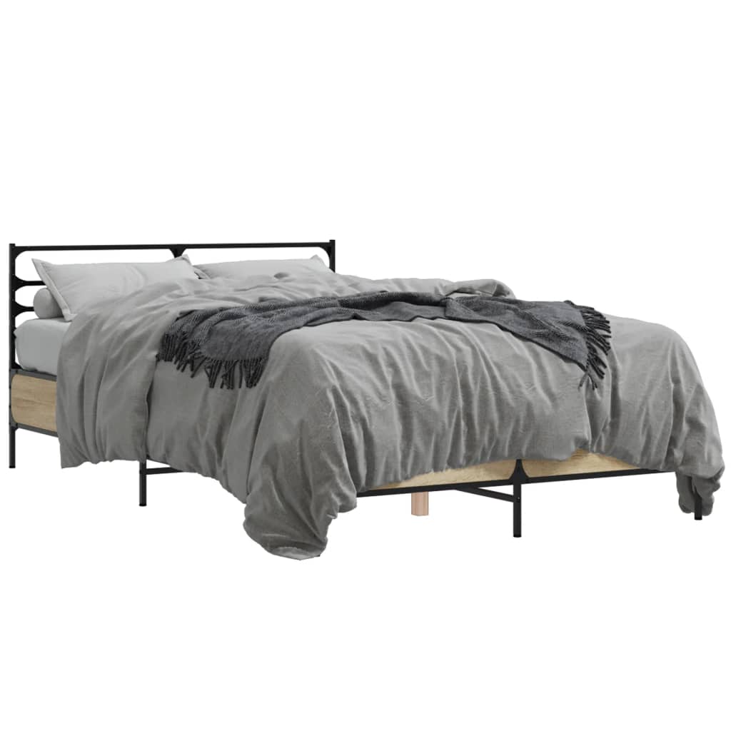 Bed frame without mattress sonoma oak 120x190 cm