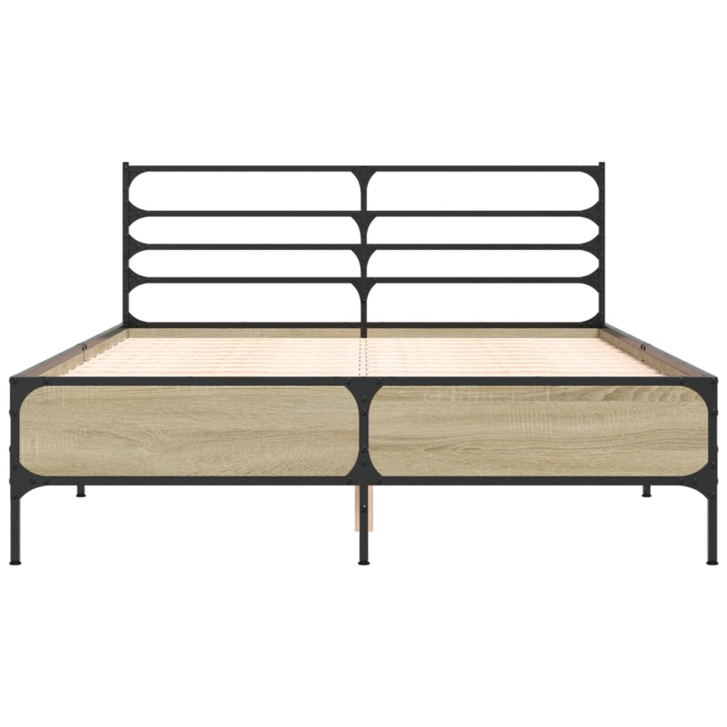 Cadre de lit sans matelas chêne sonoma 120x190 cm