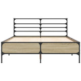 Bed frame without mattress sonoma oak 120x190 cm