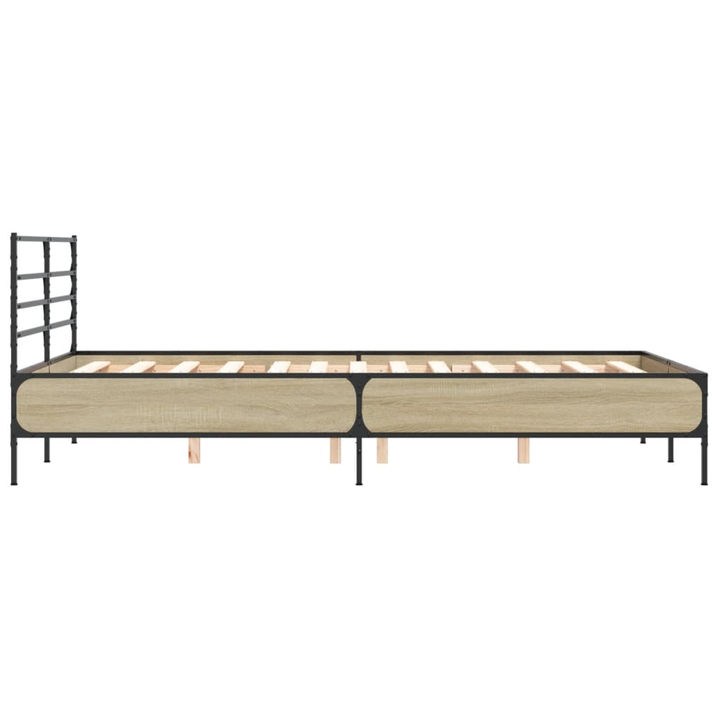 Bed frame without mattress sonoma oak 120x190 cm