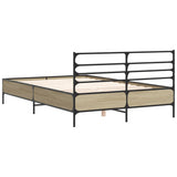 Bed frame without mattress sonoma oak 120x190 cm