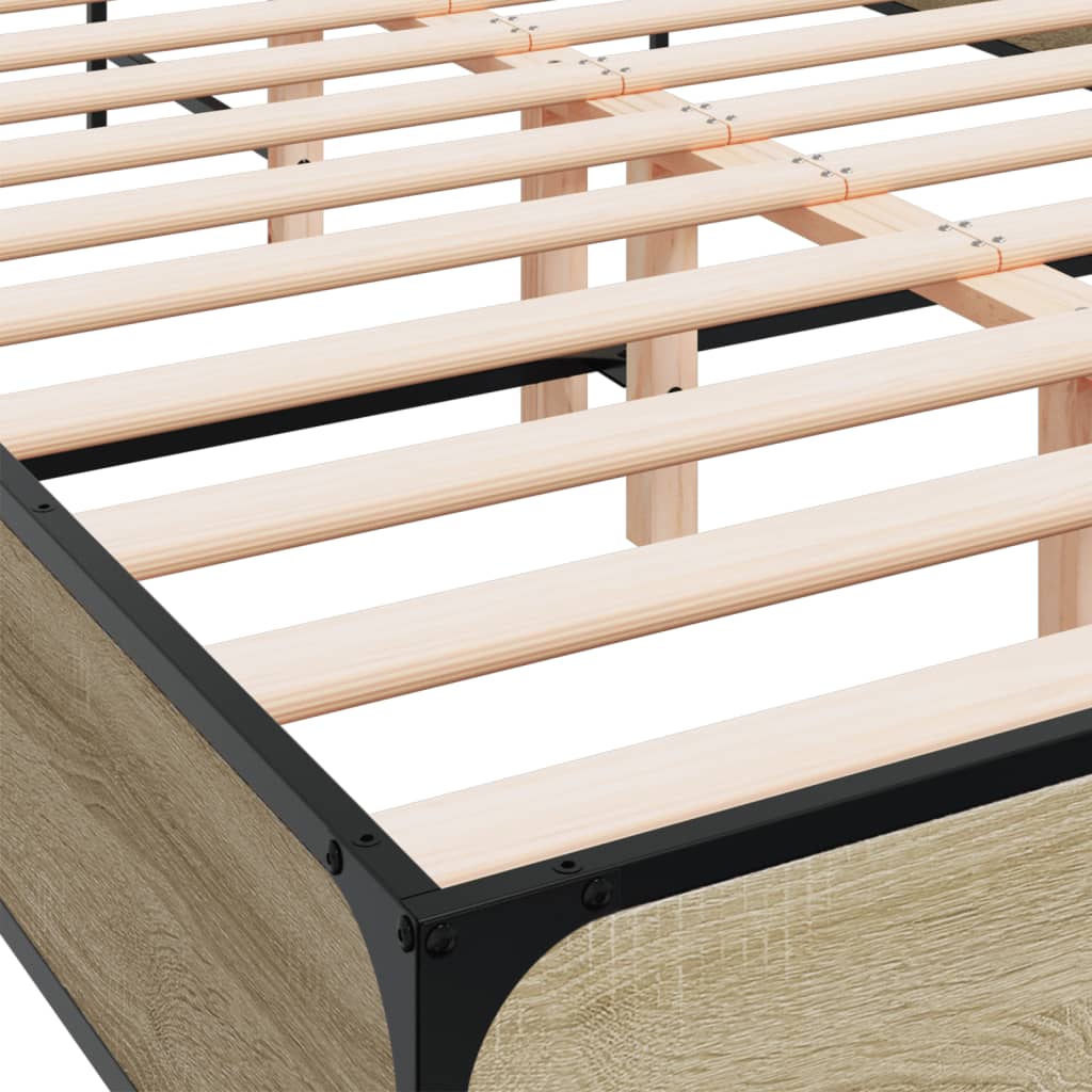 Bed frame without mattress sonoma oak 120x190 cm