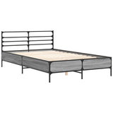 Cadre de lit sans matelas sonoma gris 120x190 cm