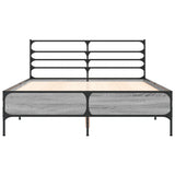 Cadre de lit sans matelas sonoma gris 120x190 cm