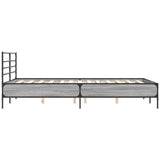 Cadre de lit sans matelas sonoma gris 120x190 cm