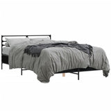 Cadre de lit sans matelas noir 135x190 cm