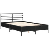 Cadre de lit sans matelas noir 135x190 cm