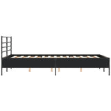 Cadre de lit sans matelas noir 135x190 cm