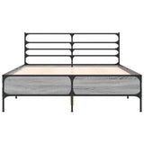 Cadre de lit sans matelas sonoma gris 135x190 cm