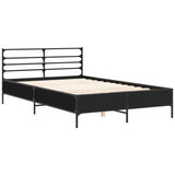 Cadre de lit sans matelas noir 140x190 cm