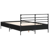 Cadre de lit sans matelas noir 140x190 cm