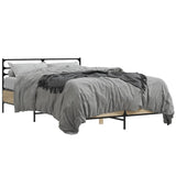 Cadre de lit sans matelas chêne sonoma 140x190 cm