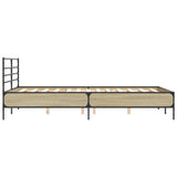 Cadre de lit sans matelas chêne sonoma 140x190 cm