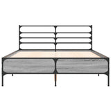 Cadre de lit sans matelas sonoma gris 140x190 cm