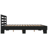 Cadre de lit sans matelas noir 200x200 cm