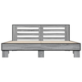 Bed frame without mattress sonoma gray 200x200 cm