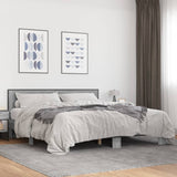 Bed frame without mattress sonoma gray 200x200 cm