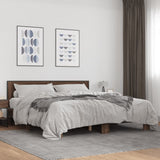 Bed frame without mattress brown oak 200x200 cm