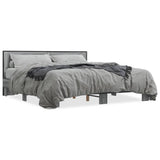 Cadre de lit sans matelas sonoma gris 180x200 cm