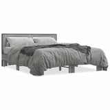 Bed frame without mattress sonoma gray 150x200 cm