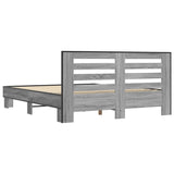 Bed frame without mattress sonoma gray 150x200 cm