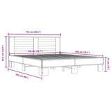 Bed frame without mattress sonoma gray 150x200 cm