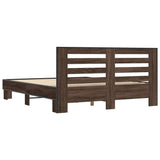 Cadre de lit sans matelas chêne marron 150x200 cm