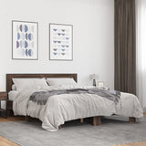 Cadre de lit sans matelas chêne marron 150x200 cm