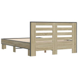 Bed frame without mattress sonoma oak 140x200 cm