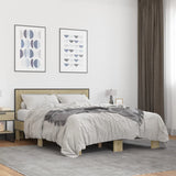 Bed frame without mattress sonoma oak 140x200 cm