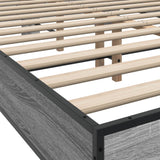 Bed frame without mattress sonoma gray 140x200 cm