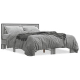 Bed frame without mattress sonoma gray 120x200 cm